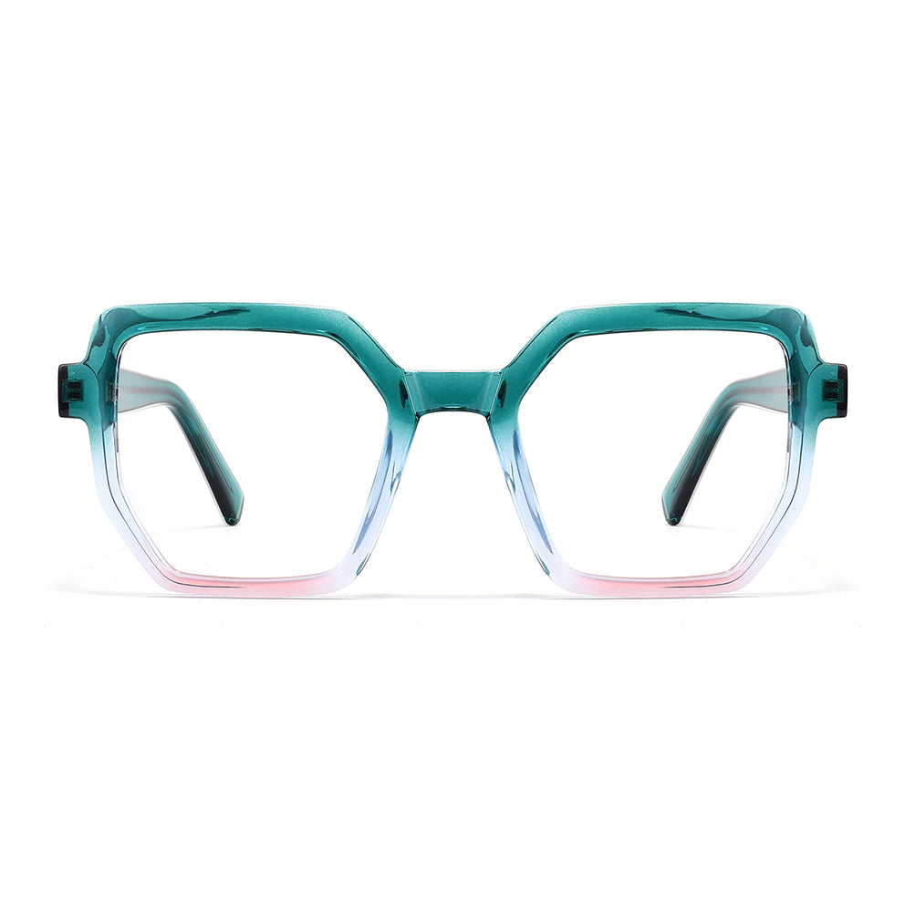 Aurelia Eyeglasses in Teal & Purple