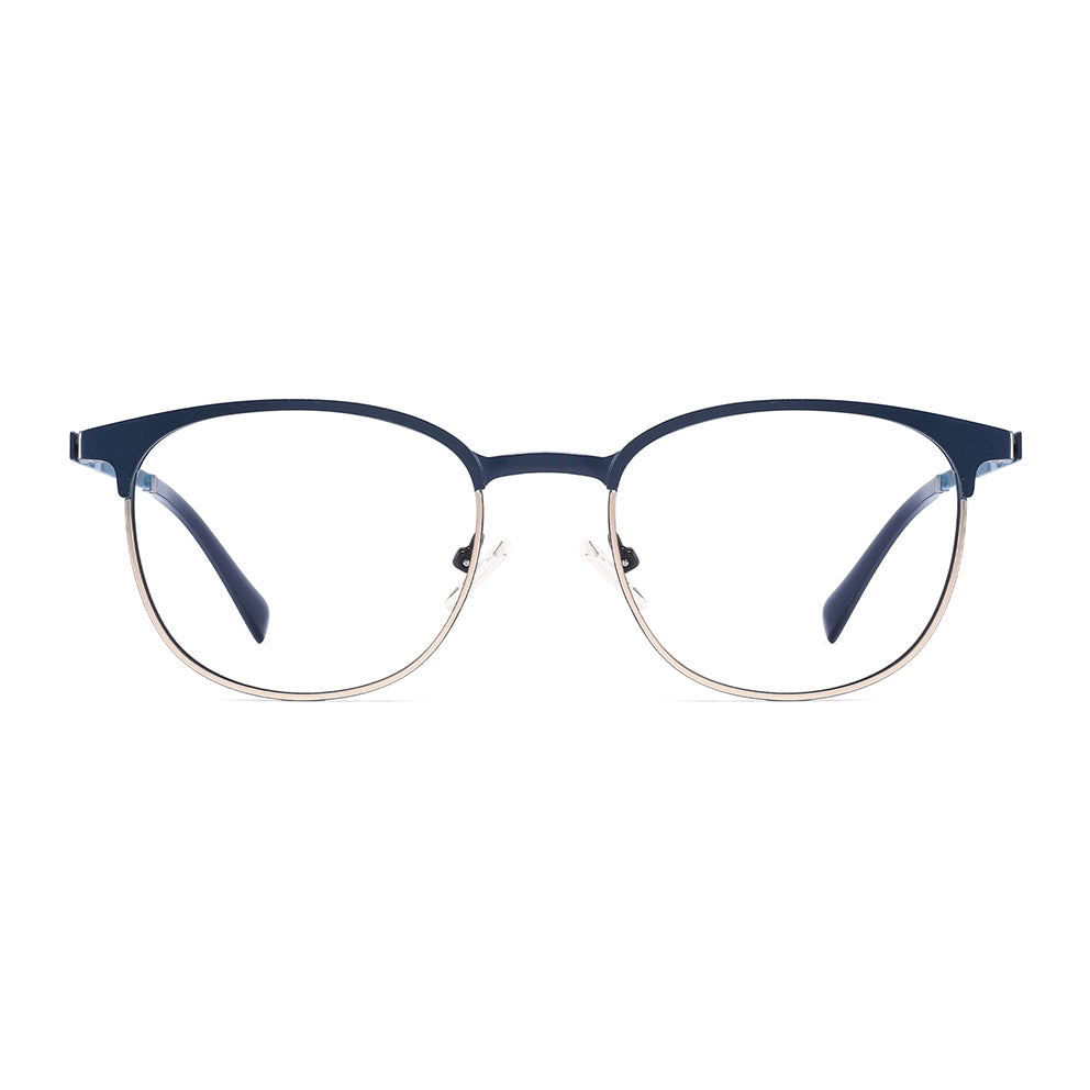 Terry Eyeglasses in Matte Blue & Gold