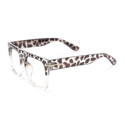 Fang Eyeglasses in Leopard & Clear