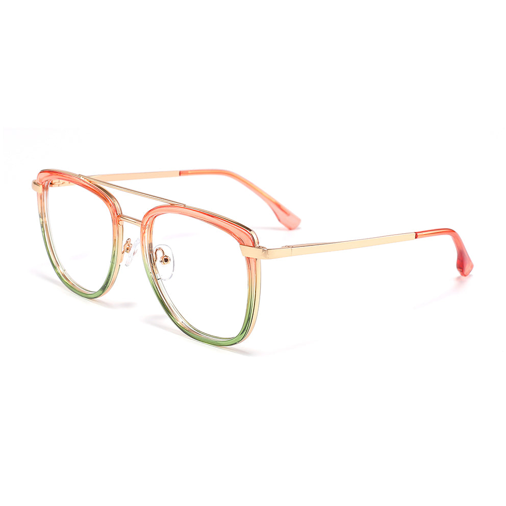 Simi Eyeglasses in Pink & Emerald Green