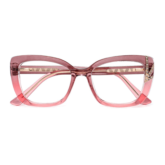 Morna Eyeglasses in Purple & Carmine