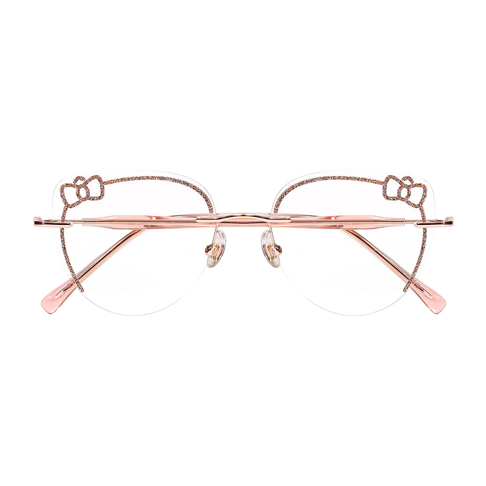 Kitty Eyeglasses in Rose Gold