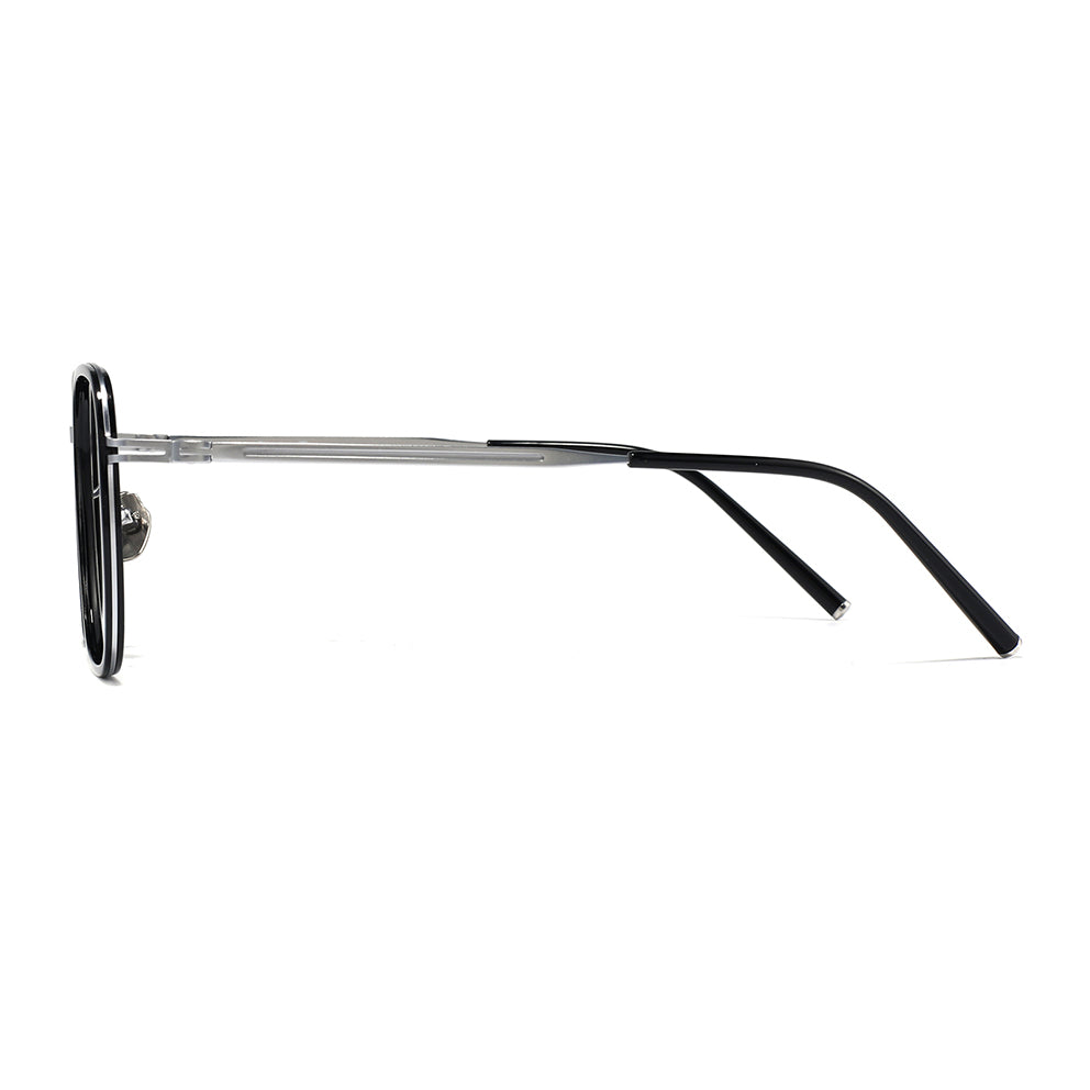 Tim Eyeglasses in Black & Silver