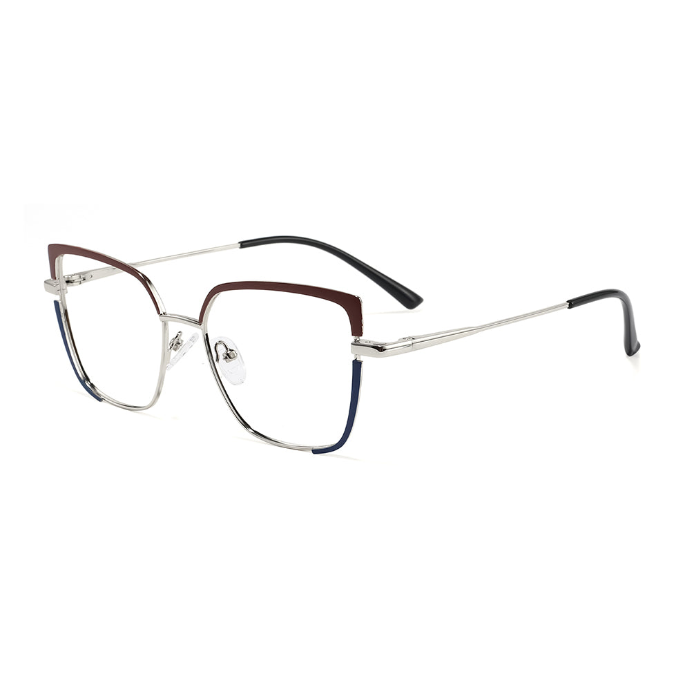 Dodie Eyeglasses in Burgundy & Blue