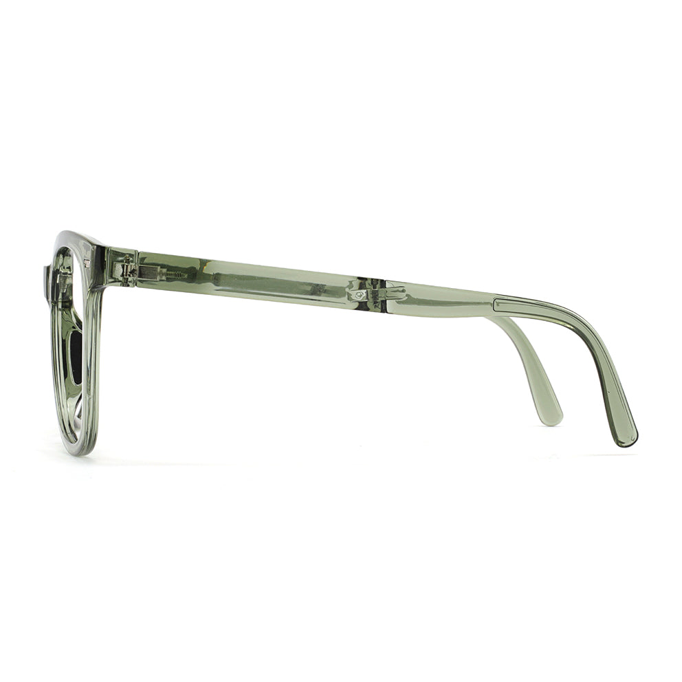 Fold Eyeglasses in Clear Green