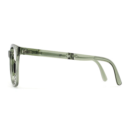 Fold Eyeglasses in Clear Green