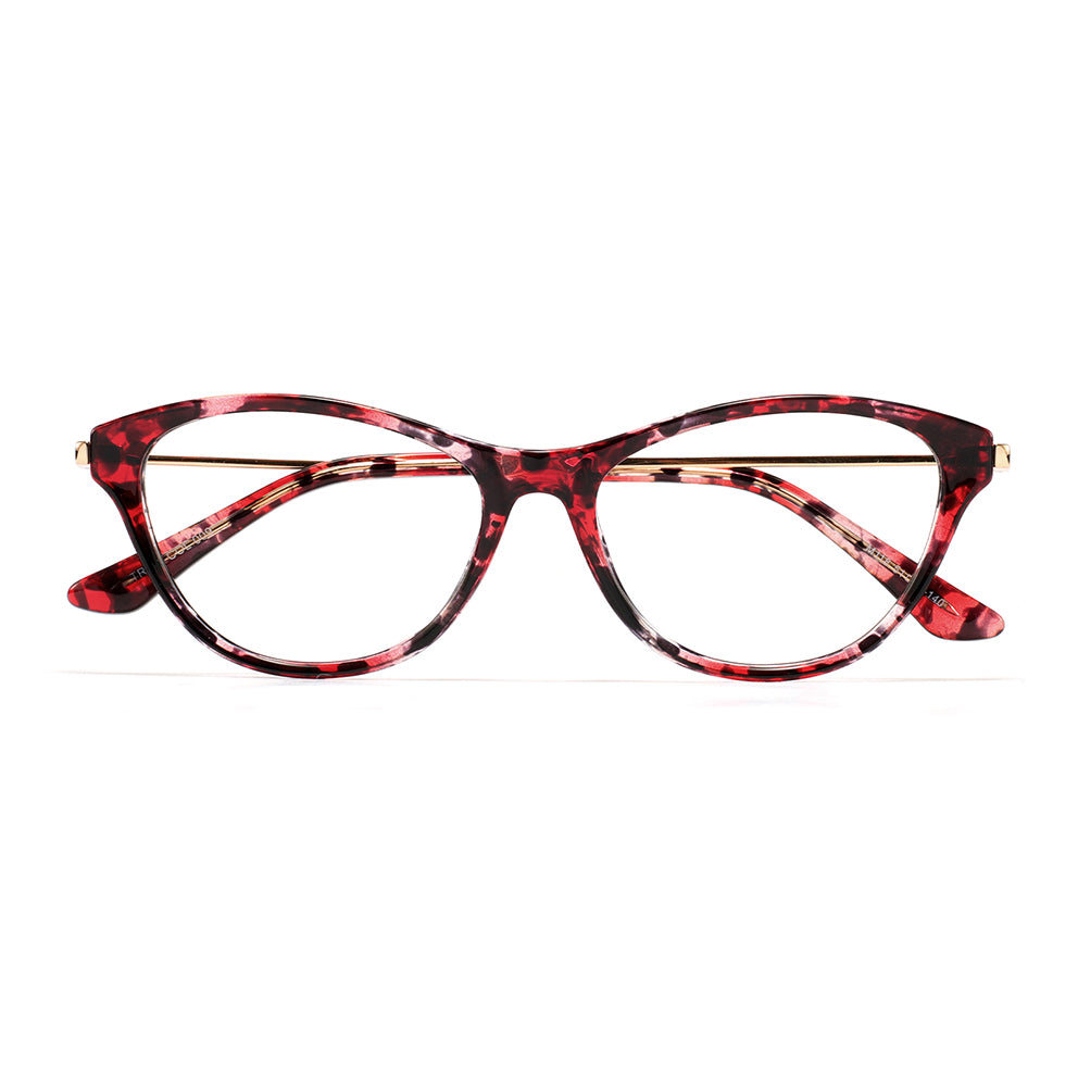 Yilia Eyeglasses in Red Tortoise