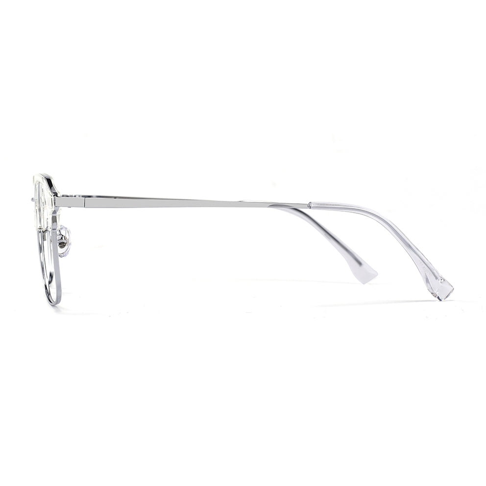 Calvin Eyeglasses in Clear & Silver