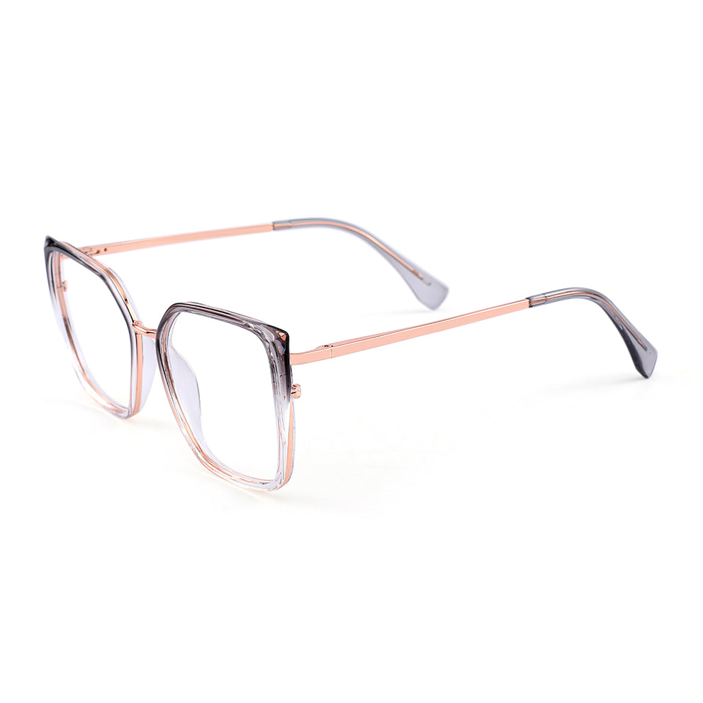 Bozi Eyeglasses in Grey & Clear