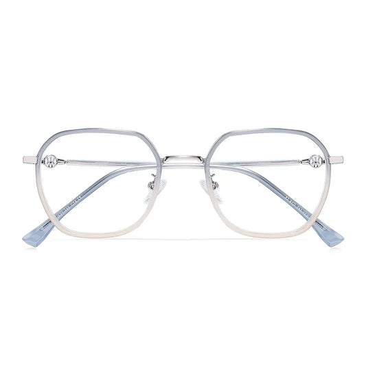 Amore Eyeglasses in Blue & Champagne