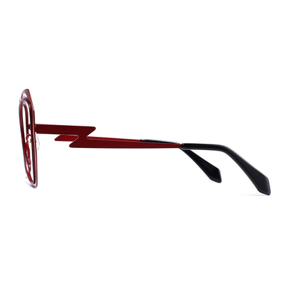 Emilee Eyeglasses in Red & Black