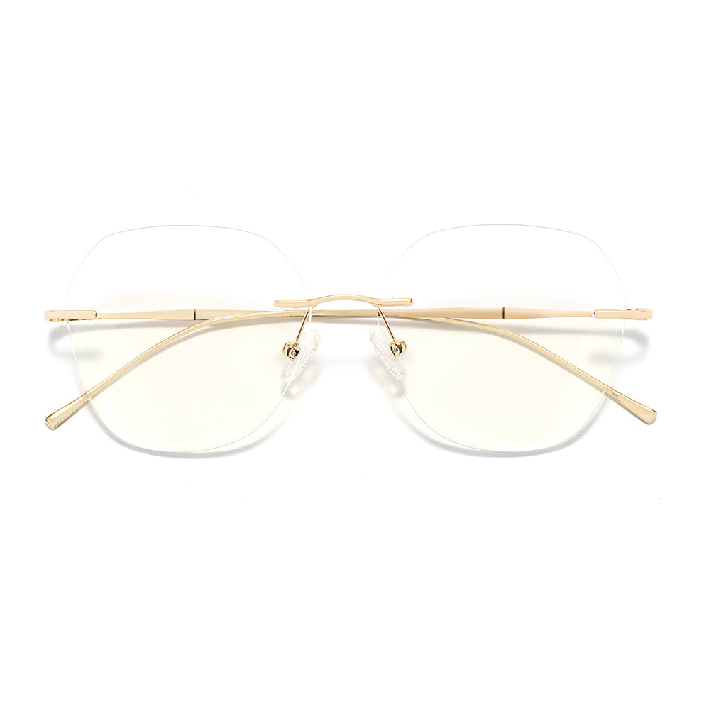 Simple Eyeglasses in Gold