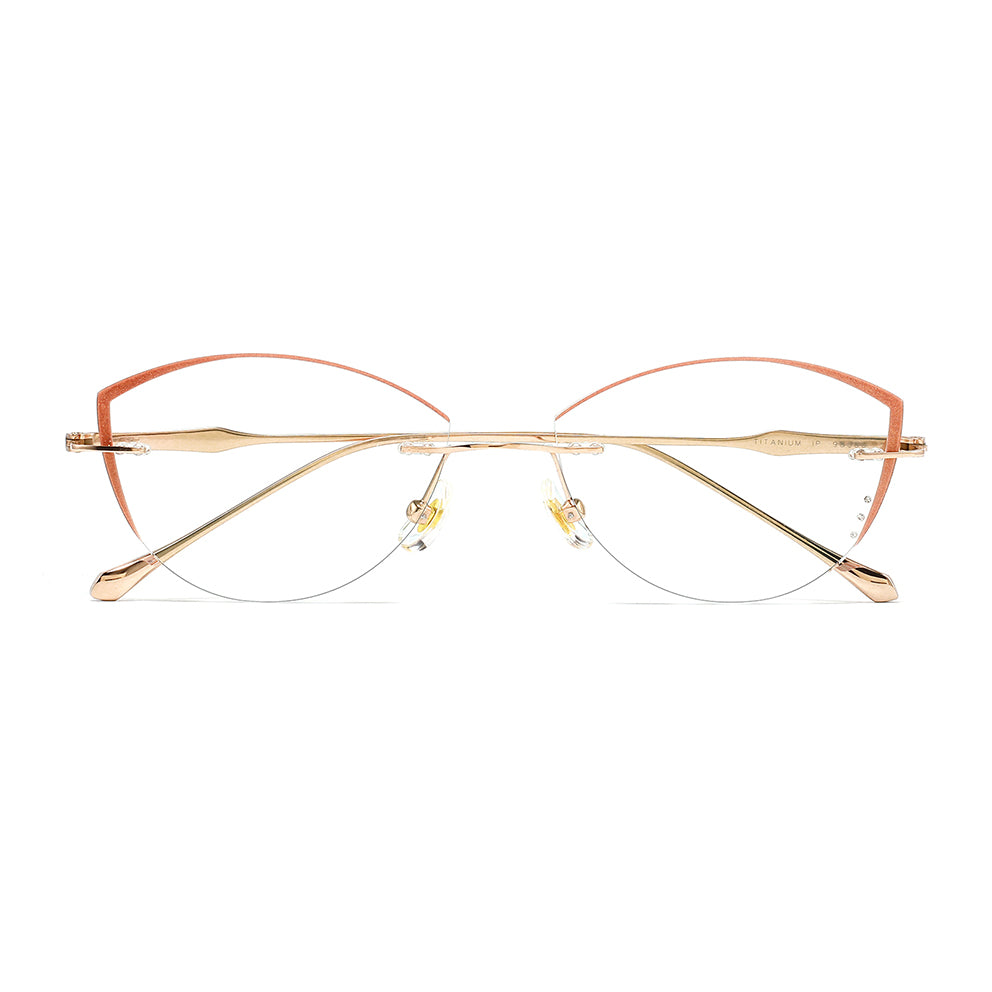 Hallie Eyeglasses in Rose Gold