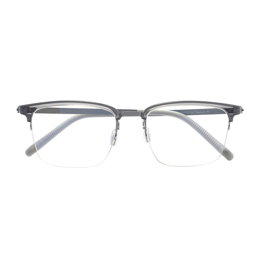 Hatem Eyeglasses in Grey & Silver