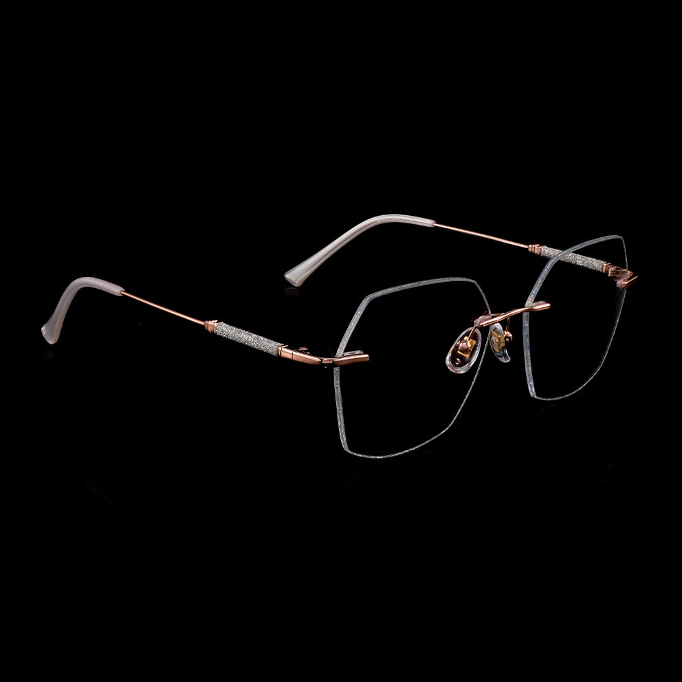 Rey Eyeglasses in Rose Gold & Silver