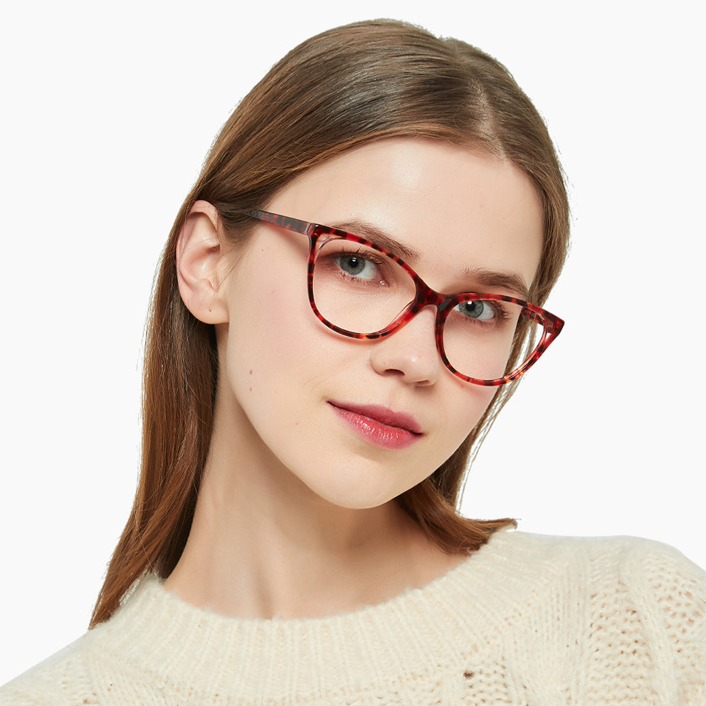 Marilyn Eyeglasses in Red Tortoise