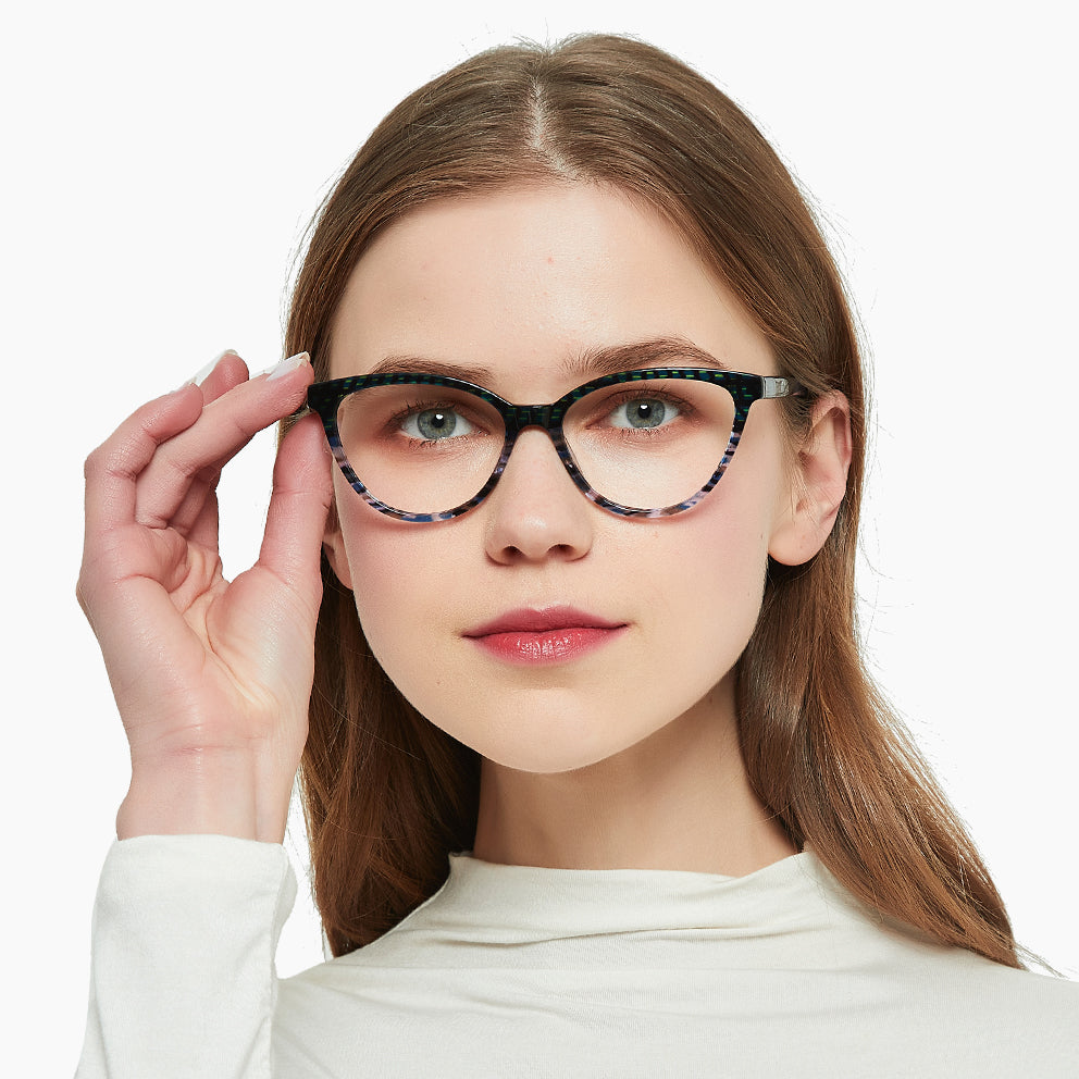 Ailie Eyeglasses in Blue Texture