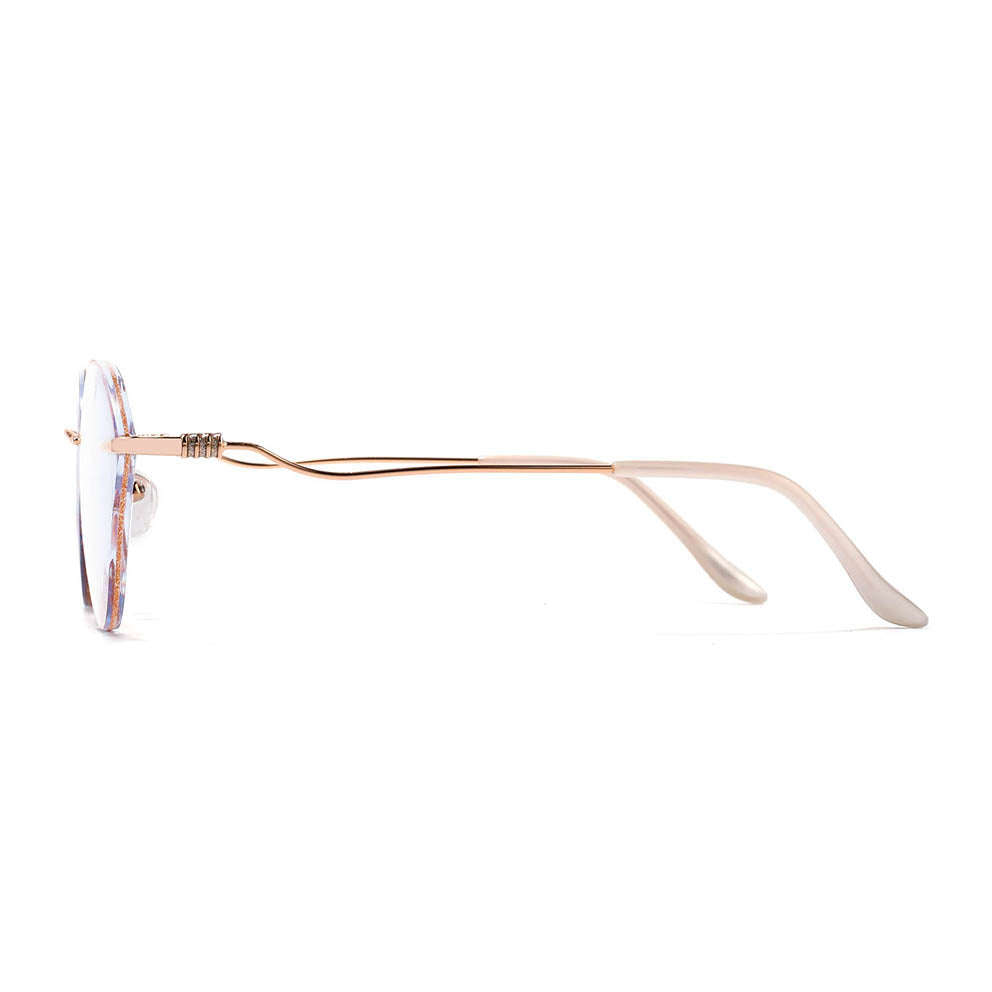 Coral Eyeglasses in Rose Gold