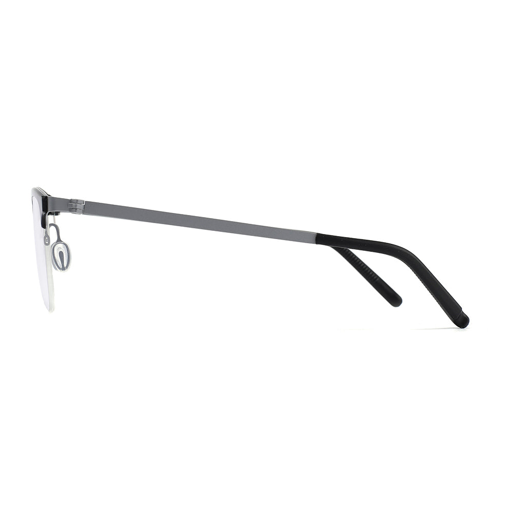 Hatem Eyeglasses in Black & Silver