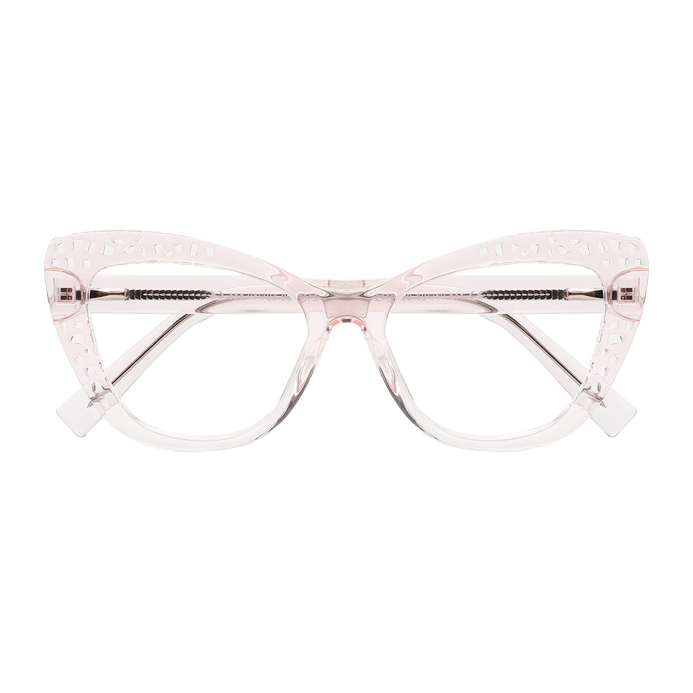 Taina Eyeglasses in Pink & Clear