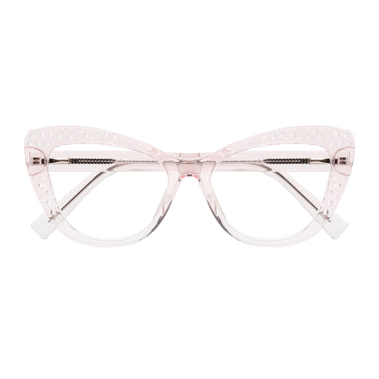 Taina Eyeglasses in Pink & Clear