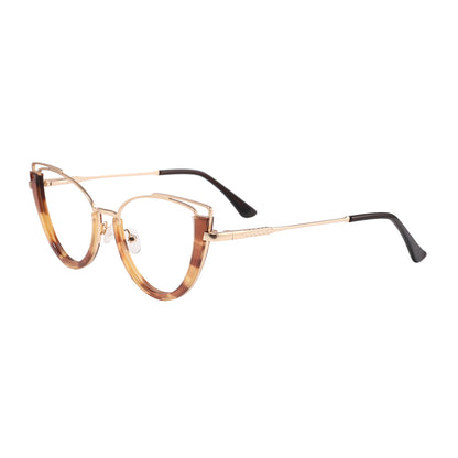 Kylee Eyeglasses in Gold & Brown Floral