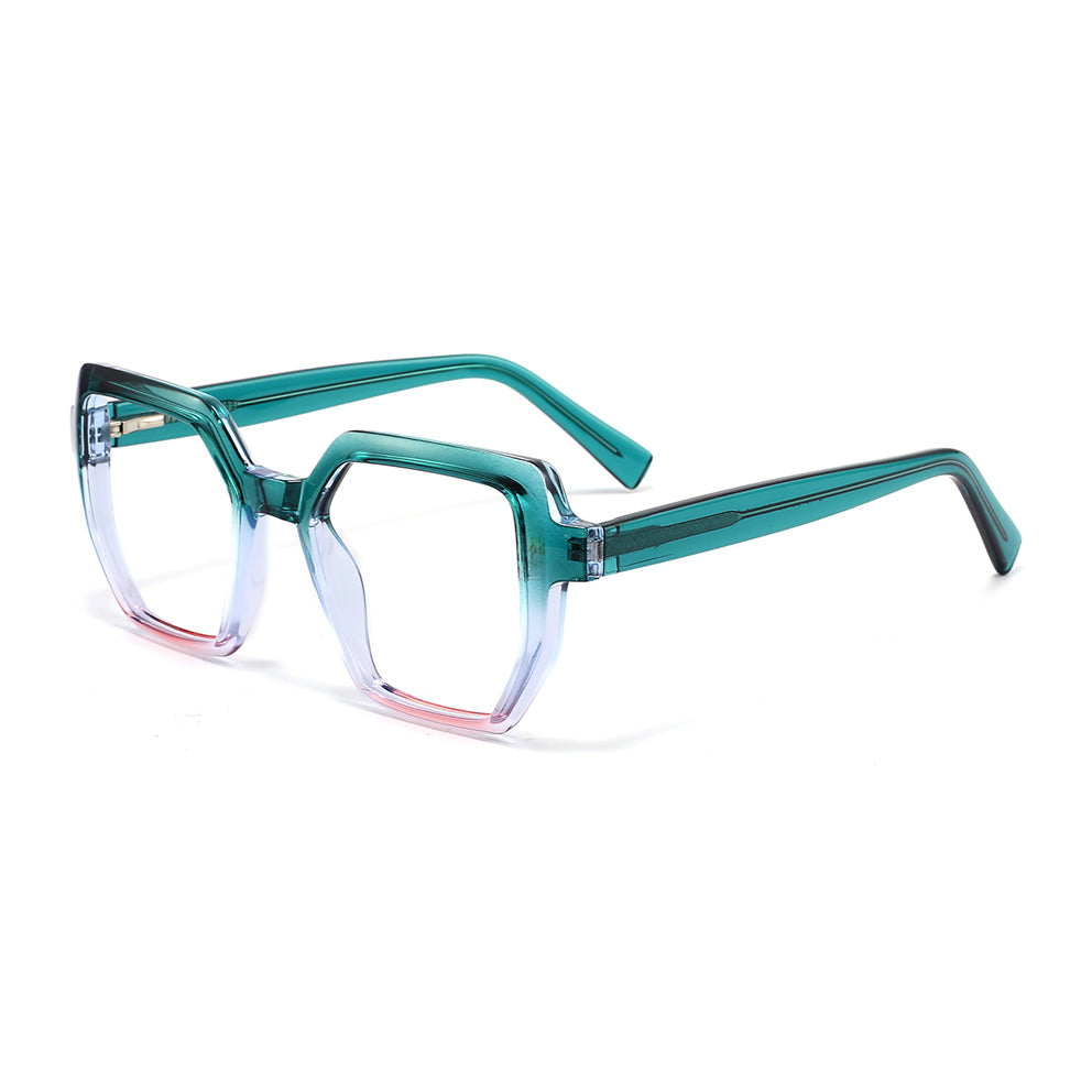 Aurelia Eyeglasses in Teal & Purple