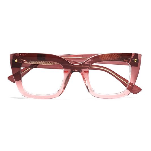 Giada Eyeglasses in Carmine & Pink