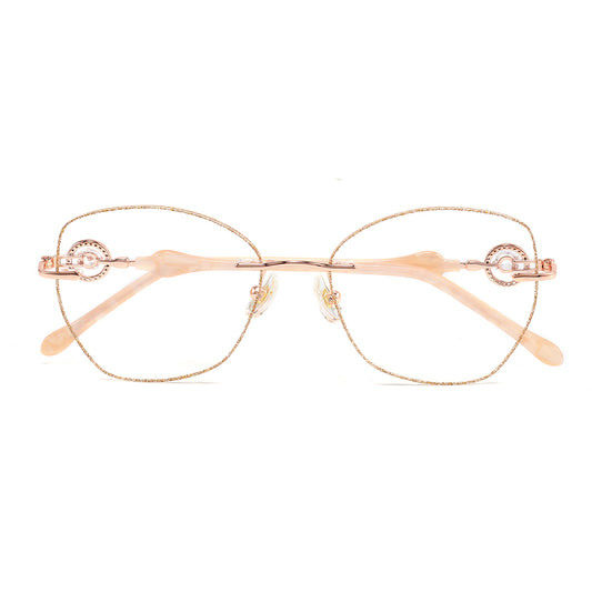 Glitter Eyeglasses in Rose Gold & Gold