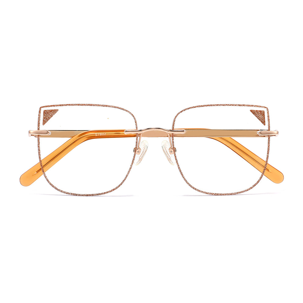 Everly Eyeglasses in Rose Gold & Yellow