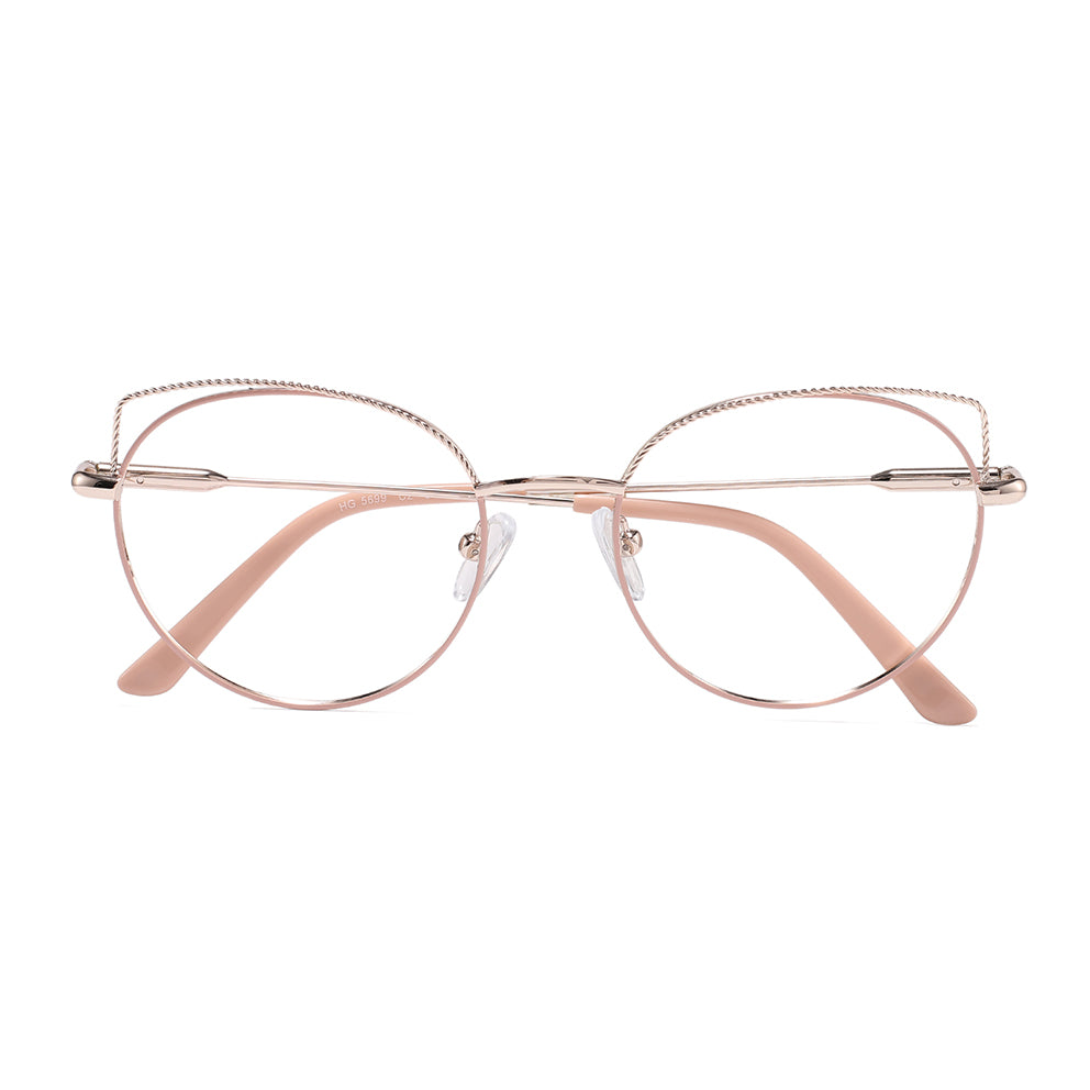 Jelley Eyeglasses in Pink & Gold