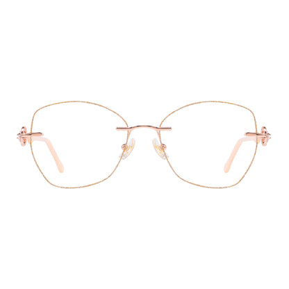 Glitter Eyeglasses in Rose Gold & Gold