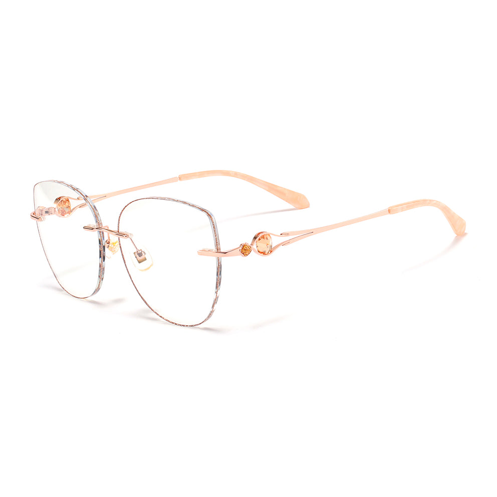 Topaz Eyeglasses in Rose Gold